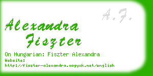 alexandra fiszter business card